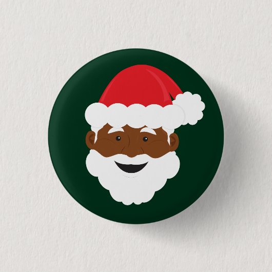Zwarte Kerstmis Ronde Button 3,2 Cm (Voorkant)