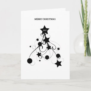 Zwarte Kerstmis v4 Feestdagen Kaart