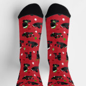 Zwarte kerstpannen rood sokken (Top)