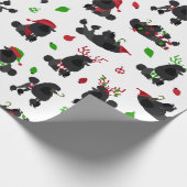 Zwarte kerstpannen White Cadeaupapier (Hoek)