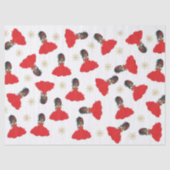 Zwarte kerstprinses tissuepapier (Voorkant)