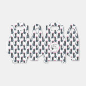 Zwarte kersttas voor kerstmis bedankdoosjes (Uitgevouwen)