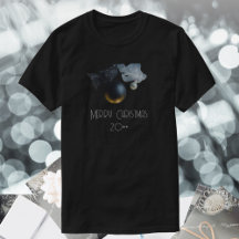 zwarte kerstversiering met lint