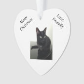 Zwarte kerstversiering ornament (voorkant)