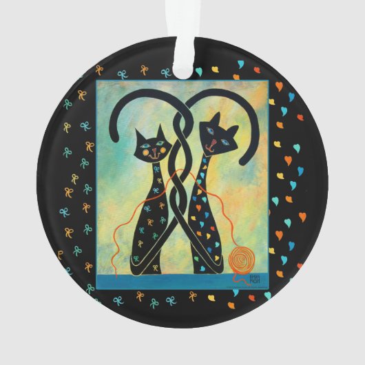 Zwarte kerstversiering ornament (achterkant)