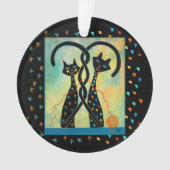 Zwarte kerstversiering ornament (voorkant)