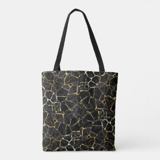 Zwarte Kintsugi Goudader Draagtas