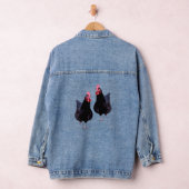 Zwarte kippen struikelen hun spullen, denim jas jacket (Hangar)