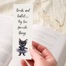 Zwarte Kitten Ballerina met Parels Boeken & Ballet