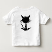 Zwarte kitten *Eenvoudig Kinder Shirts (Achterkant)