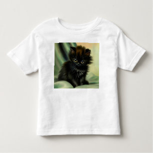 zwarte Kitten-illustratie Kinder Shirts