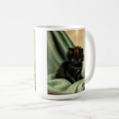 zwarte Kitten-illustratie Koffiemok (Voorkant rechts)