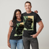  zwarte Kitten-illustratie T-shirt (Unisex)