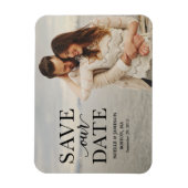 Zwarte klassieke overlay | Sparen de Datum Magnet Magneet (Verticaal)