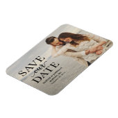 Zwarte klassieke overlay | Sparen de Datum Magnet Magneet (Linkerzijde)