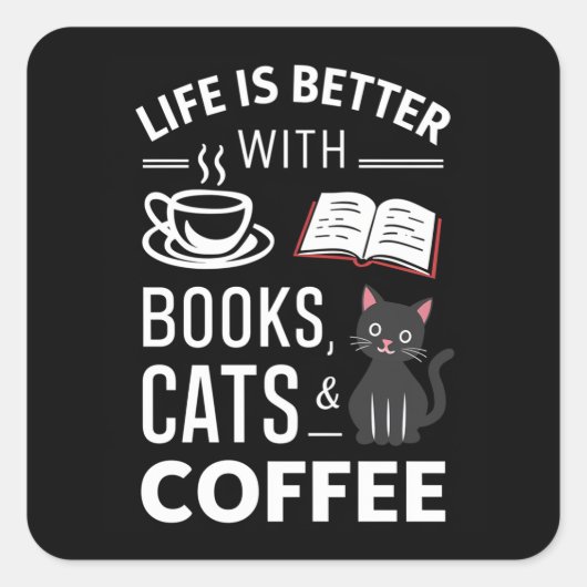 Zwarte klauw vierkante sticker (Voorkant)