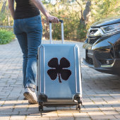 Zwarte Klaver extra grote contour sticker (Koffer Insitu)