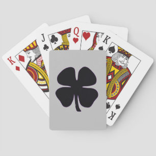 Zwarte Klaver grijs Poker speelkaarten