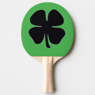 Zwarte Klaver groene ping pong paddle Tafeltennisbatje