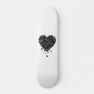 Zwarte Klaver Hart Skateboard