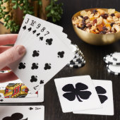 Zwarte Klaver witte Poker speelkaarten (Insitu)