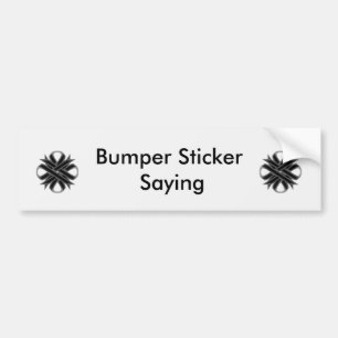 Zwarte klaverlint door Kenneth Yoncich Bumpersticker