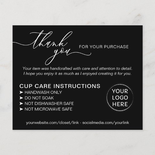 Zwarte Kleine Zakelijke Tumbler Beker Verzorgingsi Flyer (Voorkant)