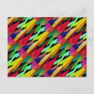 Zwarte kleur met kunstontwerp in het midden briefkaart