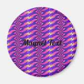 Zwarte kleur Tekst Cirkel magneet (Voorkant)