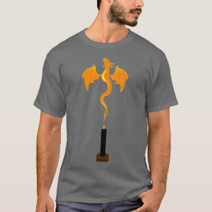 Zwarte kleurenmagische kaars met alchemiesymbolen t-shirt