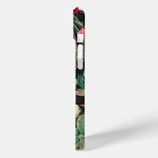 Zwarte  kleurrijke cactus Case-Mate iPhone case (Achterkant / Links)