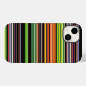 Zwarte kleurrijke strepen bevestigen Case-Mate iPhone case (Achterkant (horizontaal))