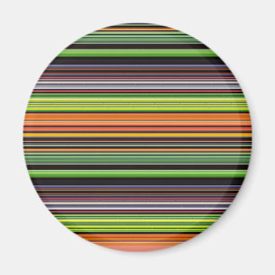 Zwarte kleurrijke strepen bevestigen magneet