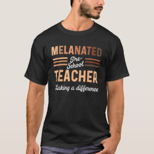 Zwarte kleuter leraar zwarte geschiedenis maken ee t-shirt