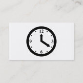 Zwarte klok visitekaartje (Achterkant)