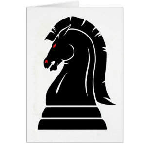 Zwarte Knight Chess Card