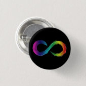 Zwarte knop Neurodiversiteit Ronde Button 3,2 Cm (Voorkant /achterkant)