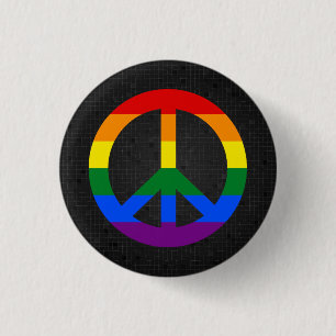 zwarte knop van het LGBT-vlaggenbord Ronde Button 3,2 Cm