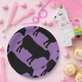 Zwarte Koe Papieren Bordje (Feest)