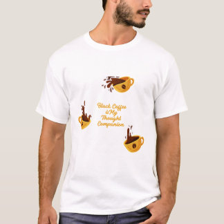 Zwarte Koffie Gedachte Metgezel Boeken Liefhebber T-shirt
