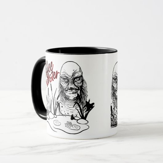 Zwarte koffie is meer dan een creature comfort! mok (Voorkant links)