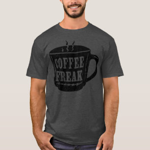 Zwarte koffie-kop t-shirt