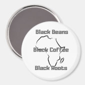 Zwarte koffie magneet (Voorkant / Achterkant)