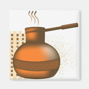 Zwarte koffie magneet