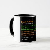 Zwarte koffie mok (Voorkant links)