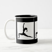 Zwarte koffiebeker tweekleurige koffiemok (Links)