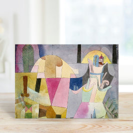 Zwarte kolommen in een landschap | Paul Klee Kaart