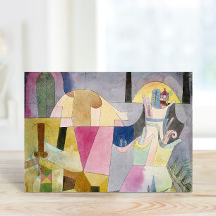 Zwarte kolommen in een landschap Paul Klee Kaart