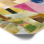 Zwarte kolommen in een landschap | Paul Klee Poster (Hoek)