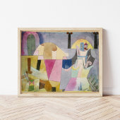 Zwarte kolommen in een landschap | Paul Klee Poster